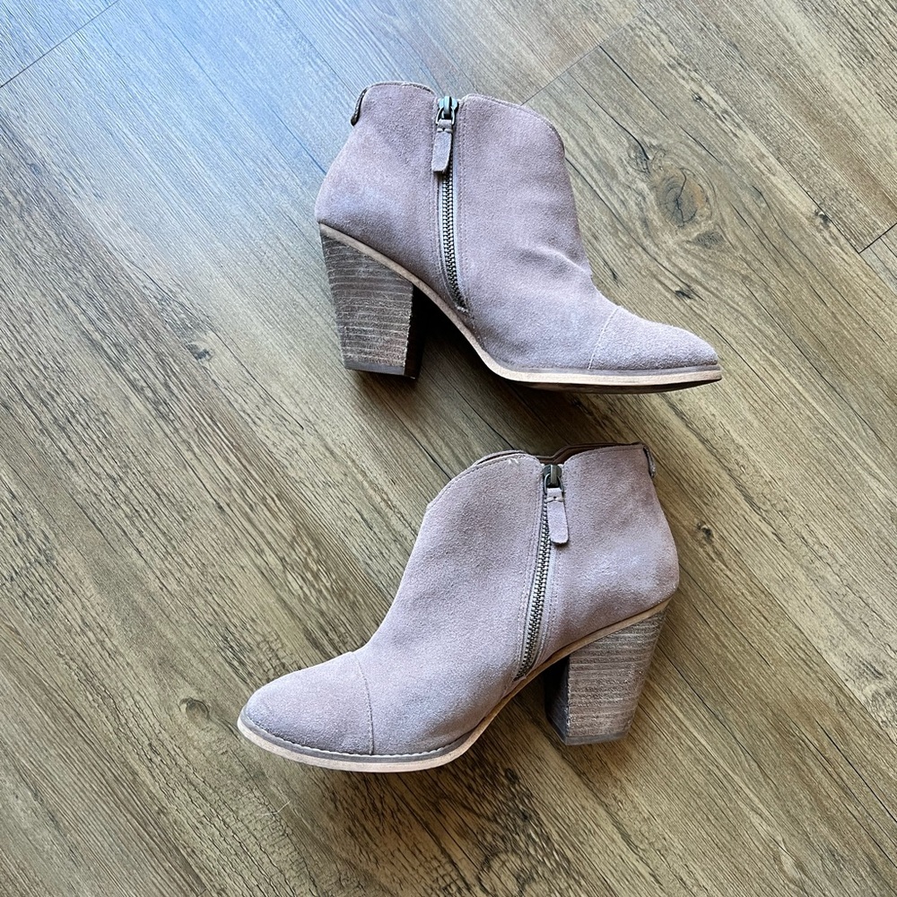Suede ankle booties size 9.5